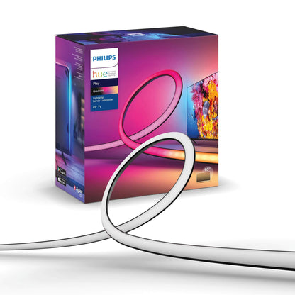Philips Hue Gradient LED LightStrip 65in (Sync with TV, Music and Gaming), Hue Hub & Hue Sync Box Required