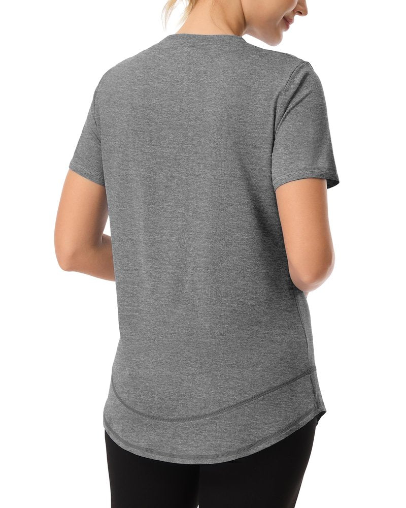 4 Pack Womens Workout Tops Short Sleeve Shirts Sun Protection UPF 50+ Quick Dry Running Outfits for Gym Hiking Loose Fit XL