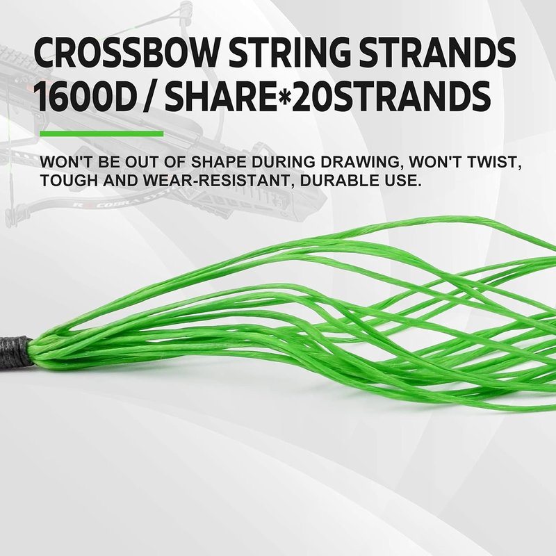 Cobra Adder Crossbow String - 20 Strands HMPE 1600D | 19.3" Durable Replacement Accessory