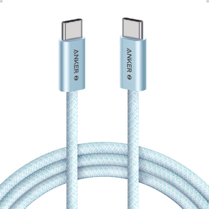 Anker Zolo USB C to USB C Cable, Braided and Dirt-Free Type-C Fast Charging Cable, Slim Connector, for iPhone 17 Series, MacBook (240W) (White, 3.3 FT)