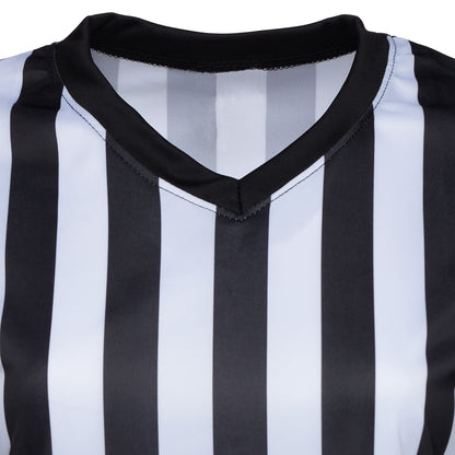 Murray Sporting Goods Women's Referee Shirt | Women's V-Neck Officials Jersey, Halloween Costume, or Waitress Uniform (Large)