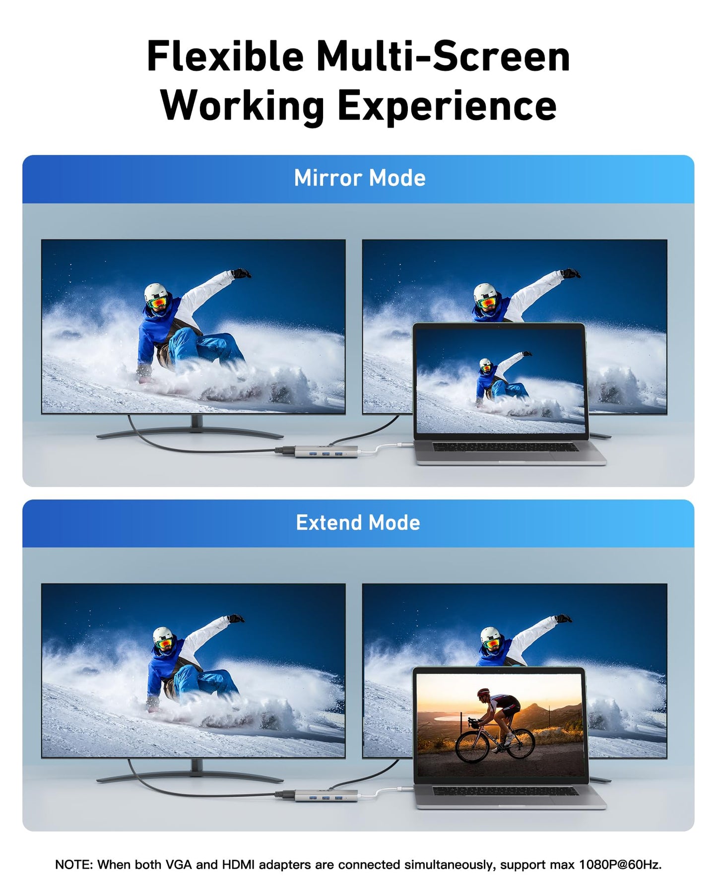 Acer USB C Hub with 4k@30Hz HDMI, 9-in-1 USB C to Ethernet Adapter, 5Gbps USB-A 3.1 Docking Station, PD 100W Charging, SD Card Reader, USB to VGA Splitter for MacBook, Acer, Laptops, Surface (Silver)