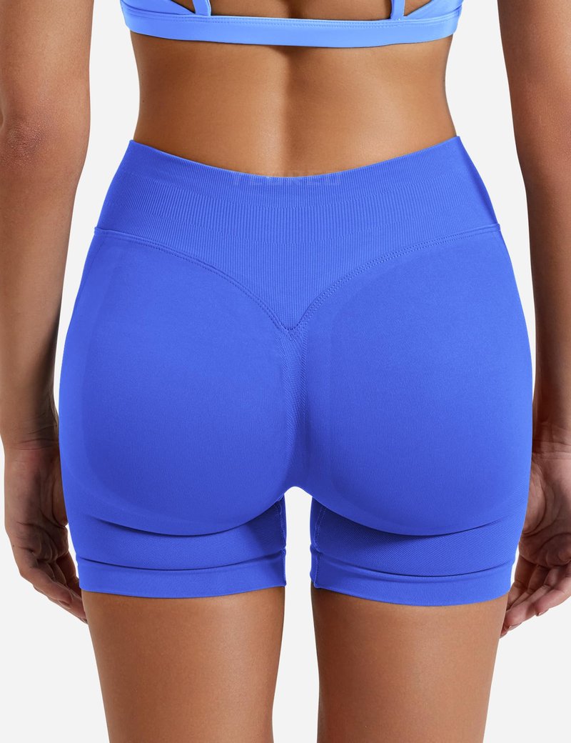 YEOREO SoftHue Women Workout Gym Impact Shorts Scrunch Butt Lifting 2.5"/3.6"/4.5"/6" Shorts Blue M