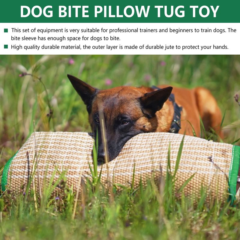 ToLanbbt Dog Bite Training Set - Dog Bite Sleeve Protection Arm and Pillow Tug Toy, Puppy Training Stick, Professional Equipment for K9, IPO, Schutzhund Puppy