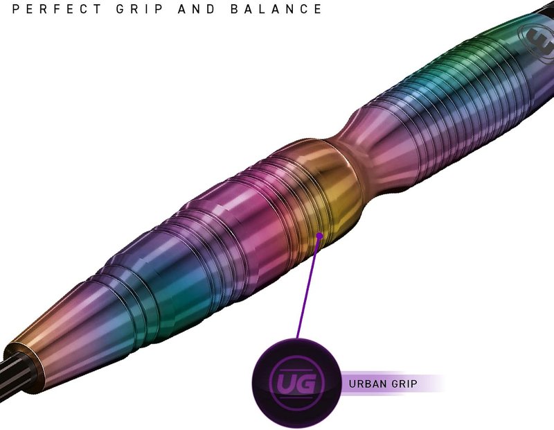 Simon Whitlock Tungsten Steeltip Darts Set - Urban Grip with Flights & Shafts | Perfect for Precision Play
