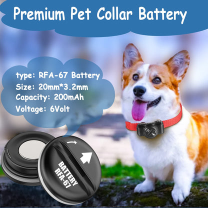 10Pack RFA-67 6V Replacement Dog Collar Batteries for PIF-300 PIF-275-19 PUL-275 PIF00-15002 PBC-102 ZIG00-16969, Compatible with PetSafe RFA-67 Battery