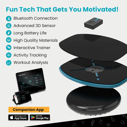 GoBalance Play & Sport - Premium Interactive Wooden Balance Board with Smart Bluetooth Sensor & Free App. 12 Fun Games, Core Sports Training, and Full-Body Workouts. Perfect for the Entire Family.