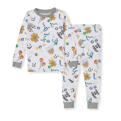 Burt's Bees Baby Baby Girl's Kids Pajamas, Tee and Pant 2-Piece Pj Set, 100% Organic Cotton, Halloween Treats