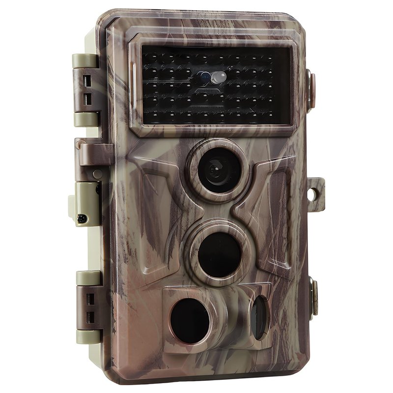 64MP 1296P Trail Camera, 0.1s Trigger 120° Wide Angle Game Camera, Outdoor No-Glow Infrared Trail Cam with Night Vision Motion Activated IP66 Waterproof for Hunting Wildlife Deer Monitoring Security