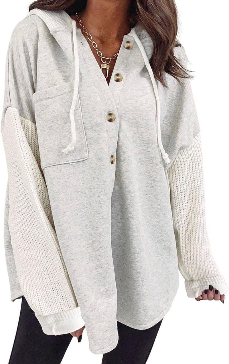Oversized Hooded Sweatshirt for Women - Casual Loose Fit with Pocket | Stylish Comfort