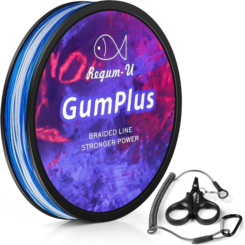 GumMAX 8X Braided Fishing Line - Abrasion Resistant, Zero Stretch, 5-100LB | 545/1093/1640 Yards