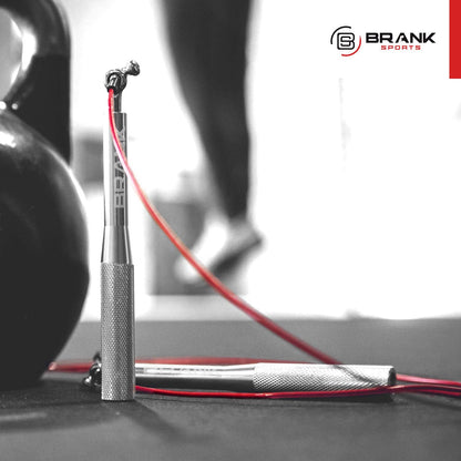BRANK SPORTS® Speed rope set incl. 3 steel spare cables | Ideal for Crossfit, fitness, boxing and easy double under | Jump ropes for fitness women and men premium bearing balls | Unbreakable handles