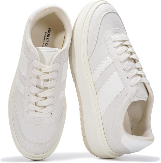 Cloud Platform Sneakers for Women - Lightweight Memory Foam, Non-Slip Fashion Footwear | Stylish Women's Shoes