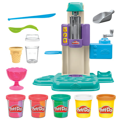 Play-Doh Rainbow Swirl Ice Cream Playset for Toddlers, Non-Toxic Modelling Compound Set, Crafts for Kids, Creative Toys for 3+ Year Olds