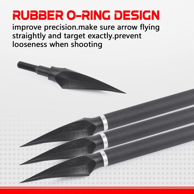 12 Pack Hunting Broadheads 100/120/125/150 Grain Traditional Archery Arrow Tips for Compound Recurve Bow Crossbow Shooting Black