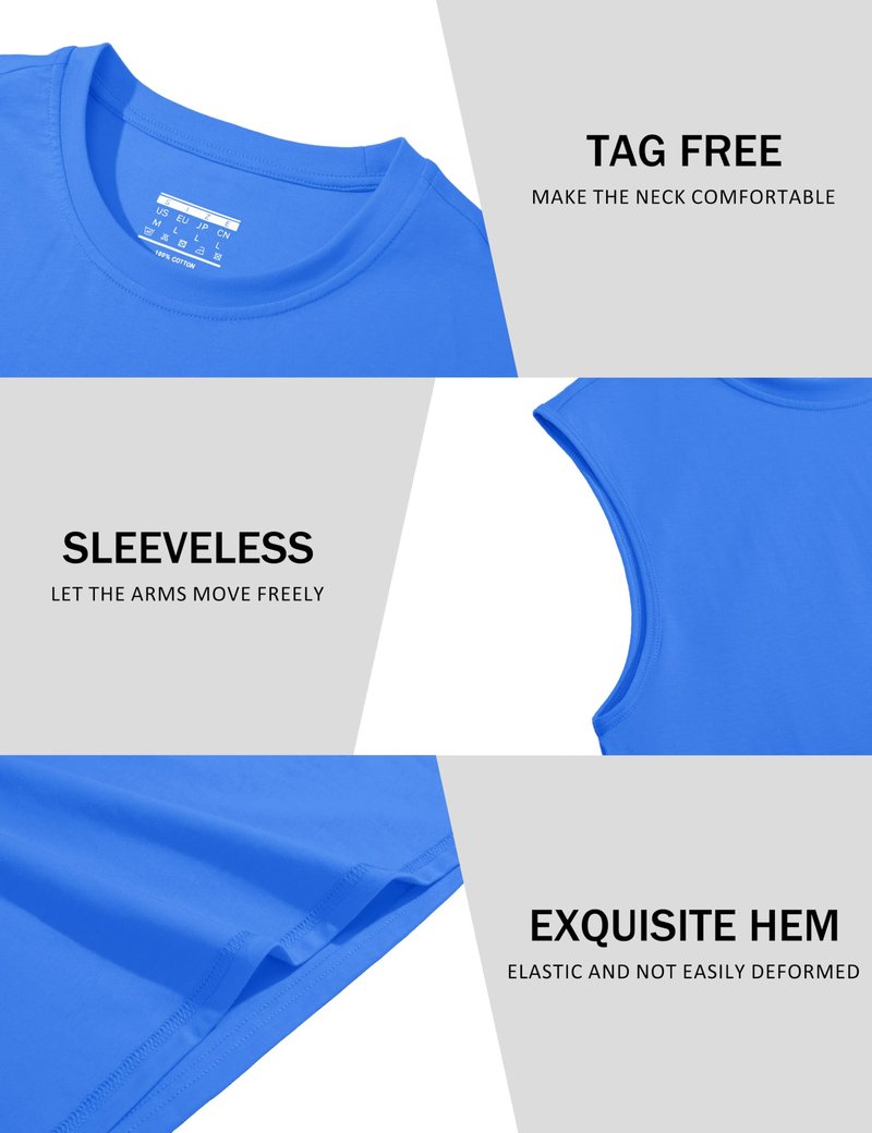 MAGCOMSEN Tank Tops Men Summer Sleeveless Tee Shirts s Workout Gym Muscle Shirt Breathable Soft Lightweight Shirt