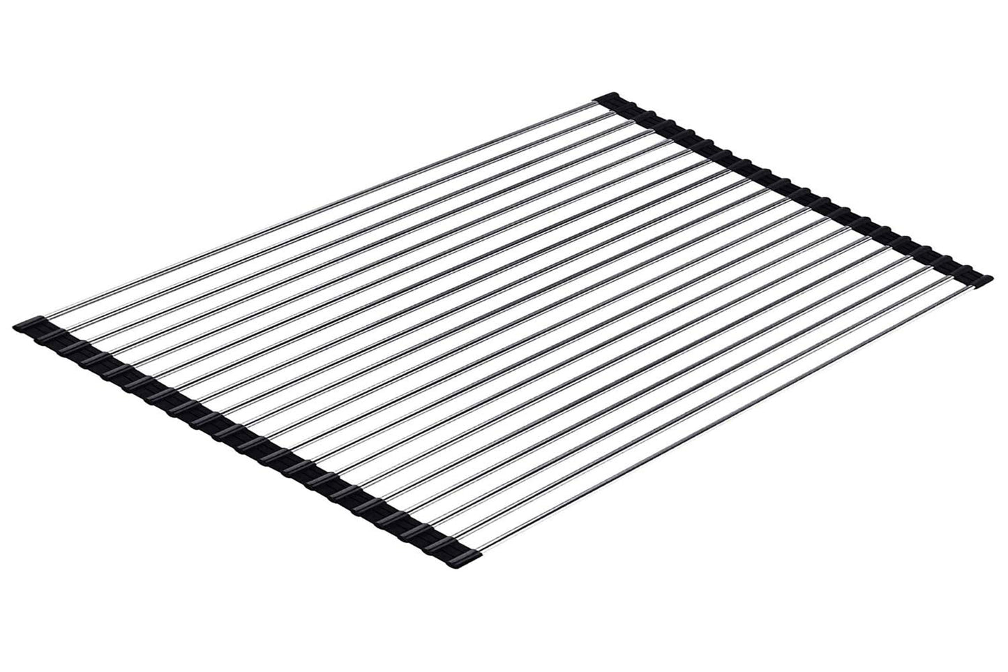 Ahyuan Roll up Dish Drying Rack Over The Sink Kitchen Roll up Sink Drying Rack Portable Dish Drainer Foldable Dish Drying Rack (Warm Gray, 17.8''X17'')