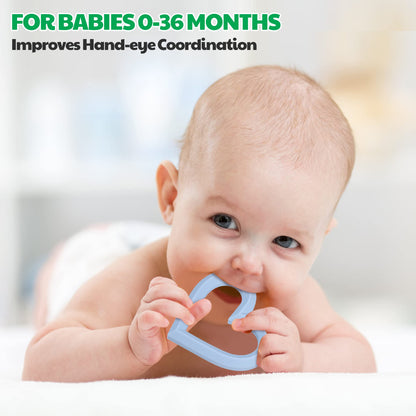 FEISCS Baby Teether Silicone Teething Toys for Babies 6-12 Months 0-6 Months,Baby Chew Toys Teething Relief,Gifts for Babies,BPA-Free