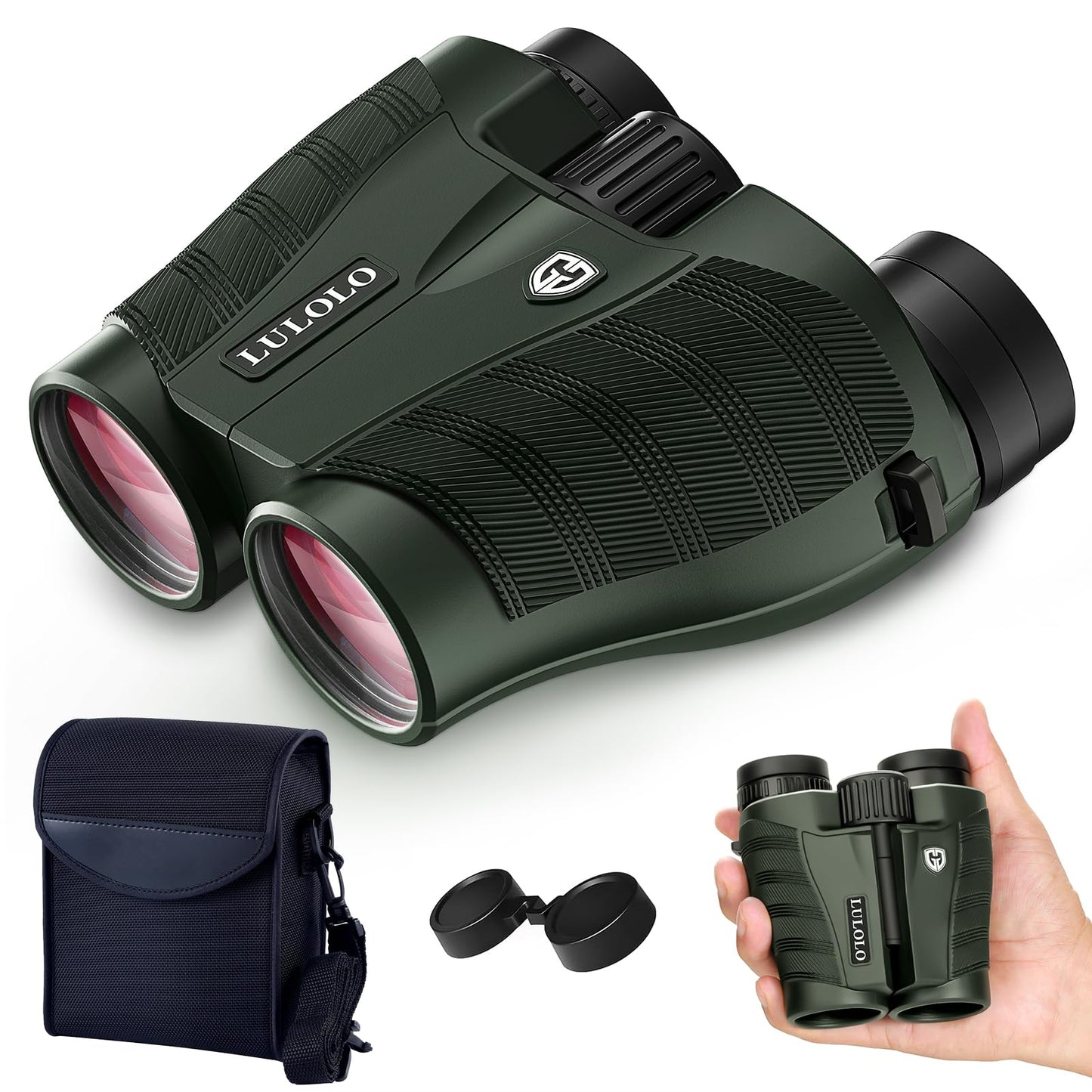 12x30 Compact HD Binoculars for Adults High Powered - Large View Binoculars with Clear Low Light Vision - Super Bright Lightweight & Waterproof Binocular for Bird Watching Travel Hunting