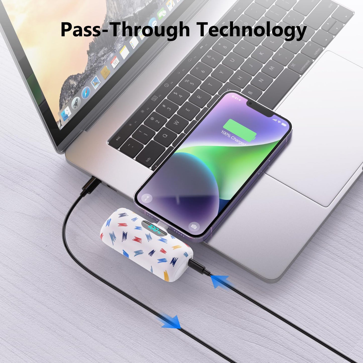 Small Portable Charger for iPhone,Upgraded 5000mAh PD Fast Charging Power Bank,Mini Battery Pack Backup Charger Compatible with iPhone 14/14 Pro Max/13/13 Pro/12 Pro/11/XS/XR/X/8/7/6 etc-Black