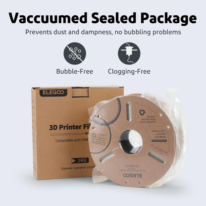 ELEGOO PLA+ Filament 1.75mm White 1KG, PLA Plus Tougher and Stronger 3D Printer Filament, Dimensional Accuracy +/- 0.02mm, 1kg Cardboard Spool(2.2lbs) Fits for Most FDM 3D Printers