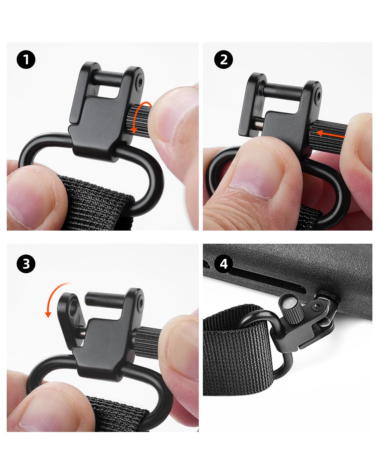 EZshoot Two Point Sling Rifle Sling with Metal Swivels,Rifle Strap with Soft Widened Shoulder Padded, Length Adjustable Gun Sling for Outdoor Sports,Camo