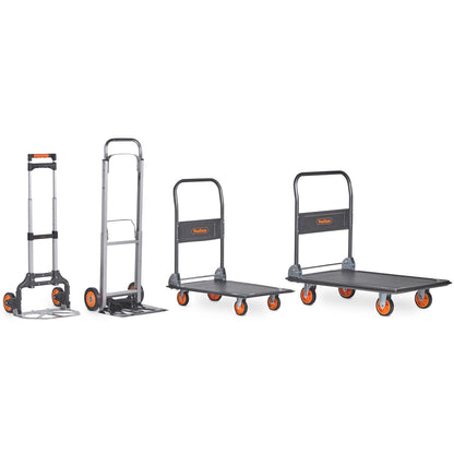 VonHaus Folding Platform Trolley 150kg Capacity - Multi-Functional Heavy Duty Platform Truck on Wheels for Easy Transportation/Heavy Lifting