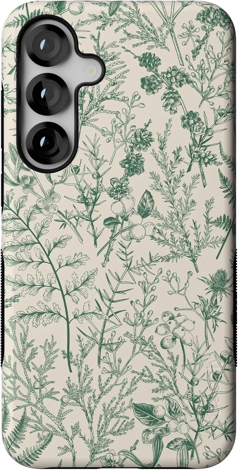 Casely Galaxy S25 Plus Case | Ink & Iris | Vintage Floral | Compatible with MagSafe | Bold Protective Design
