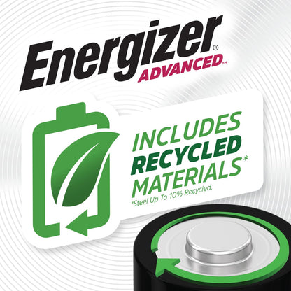 Energizer Advanced - AA Batteries (24 Pack) - Double A Battery 1.5V - Up To 100% Longer Lasting - Ideal for High-Drain Devices - 0% Plastic Packaging - 10 Year Shelf Life [Amazon Exclusive]