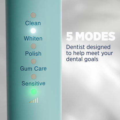 Lumineux Teeth Whitening Sonic Bamboo Electric Toothbrush for Adults - Includes 2 Soft Bristle Replaceable Bamboo Toothbrush Heads, Charging Station & USB Charge Cord - Rechargeable, Bloom Pink