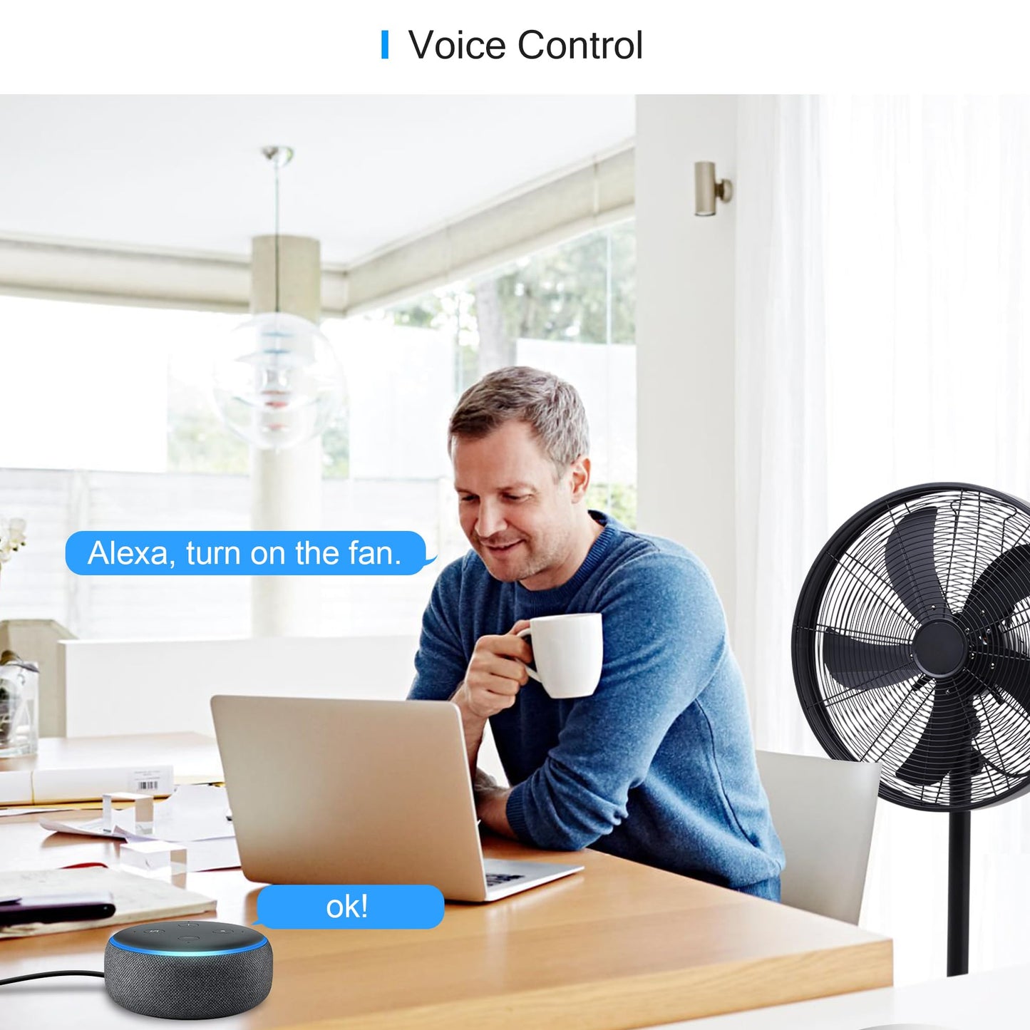 EIGHTREE Smart Plug, Smart Plugs That Work with Alexa and Google Home, Compatible with SmartThings, Smart Outlet with WiFi Remote Control and Timer Function, 2.4GHz Wi-Fi Only, 4 Packs