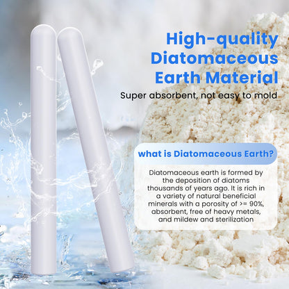 EBIEFLY 5x Drying Stick for Toys Water Absorption Dry Rod Desiccant Silicone Flesh Light Dryer Absorption Stick Deodorization Moisture Cleaner Diatomite Reusable Reduce Rust (Smooth 5.6x0.55 Inches)