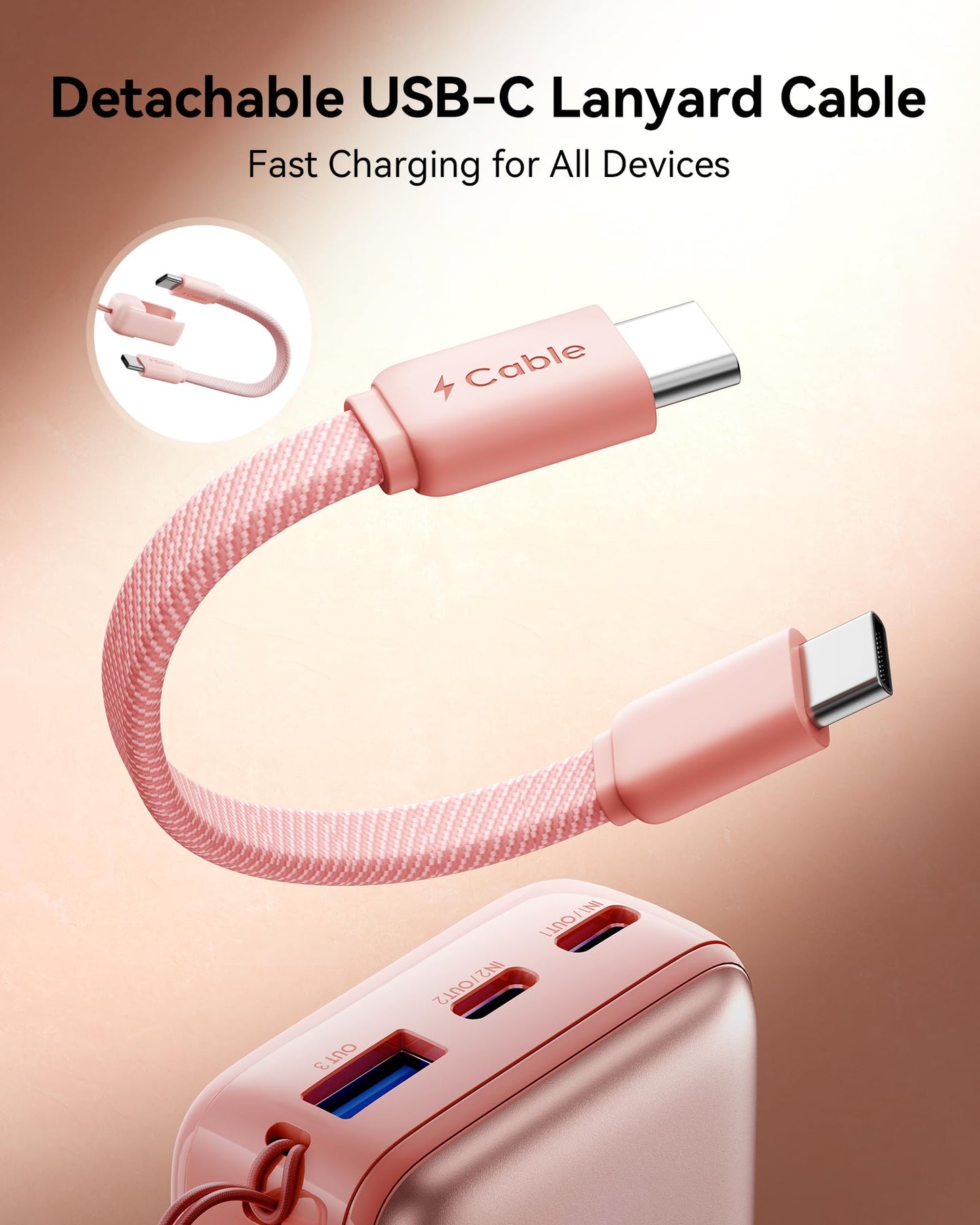 INIU Pocket Size Portable Charger, Ultra Small 10000mAh 45W PD Power Bank, USB C in&Out Fast Charging Battery Pack, Travel Essentials Powerbank for iPhone 17 16 15 14 Pro Air, Xiaomi, Samsung S24 etc