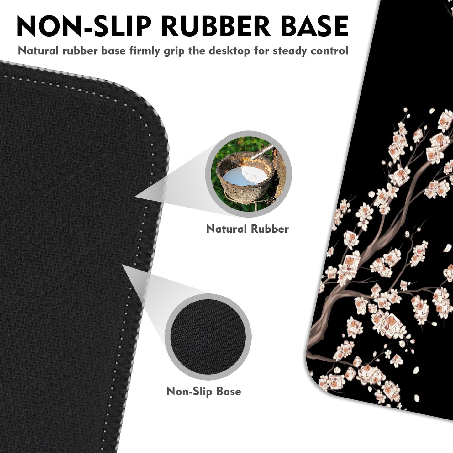 eulps Gaming Mouse Pad, Large Mouse Pad, Desk Mat Extended Mousepad, with Non-Slip Rubber Base Desk Pad for Home Office, 31.5 X 11.8 (20)