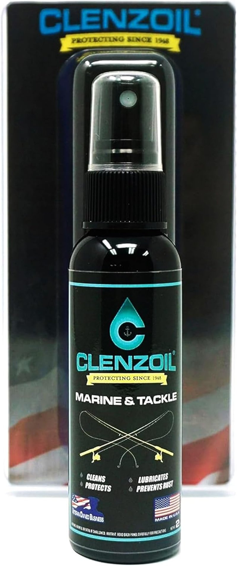 Clenzoil Marine & Tackle Fishing Gear Oil Lubricant - 2 oz Pump Sprayer for Reels, Motors & Downriggers