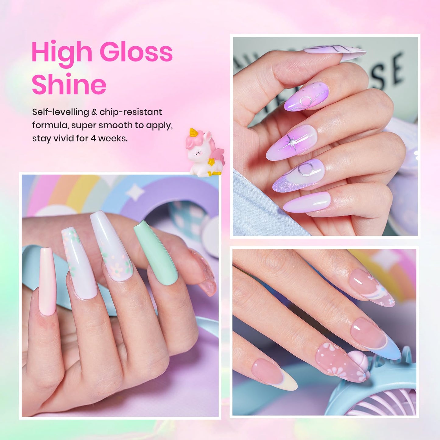 Beetles Cat Eye Gel Polish Set - 24Pcs 20 Colors Glitter Dark Color Changing Gel Nail Polish Kit with Base Gel Glossy Matte Top Coat Soak off UV DIY Nail Art Salon Ombre Black Nails Gift