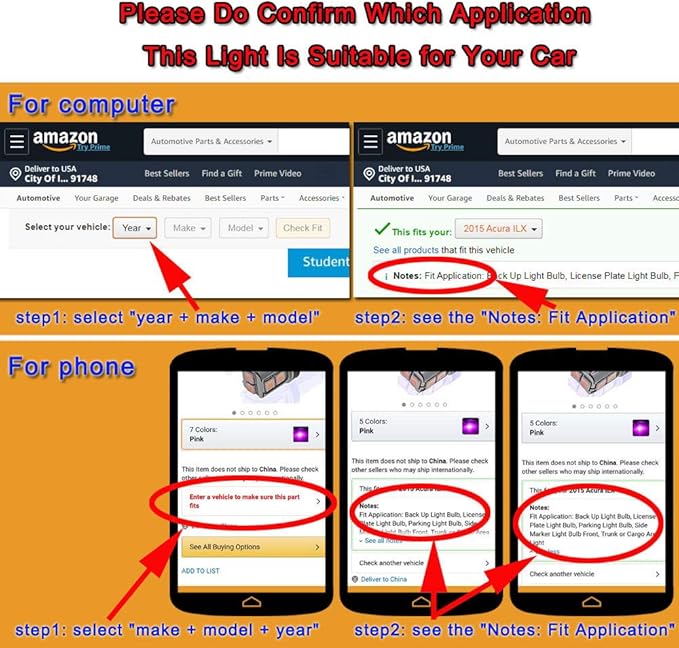 41MM 42MM Festoon 211-2 569 578 6411 6000K White Extra Bright LED Bulbs for Car Interior Lights License Plate Map Dome Trunk Door Courtesy Light 10-SMD Chipset Canbus Error Free