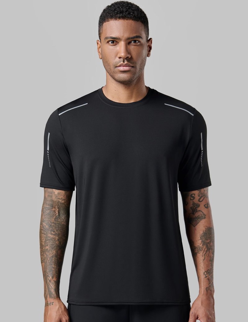 5 Pack Men’s Active Quick Dry Crew Neck T Shirts | Athletic Running Gym Workout Short Sleeve Tee Tops Bulk (Set 17, Small)