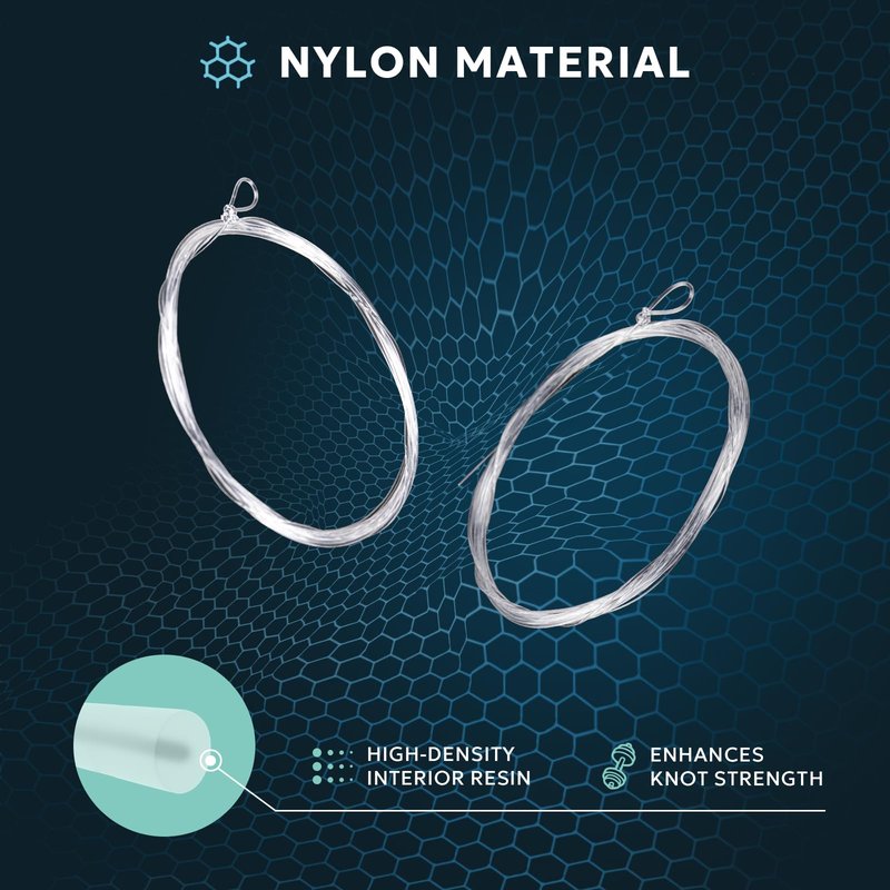 SF Pre-Tied Loop Heavy Butt Fly Fishing Bass Tapered Leader High Knot Strength Clear Nylon for Bass/Large Flies 3 Packs 9FT 10lb