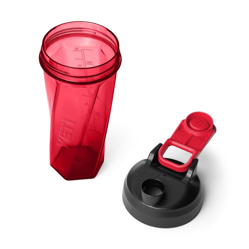 YETI Yonder Helimix Vortex Blender Shaker Bottle Holds up to 27oz | No Blending Ball or Whisk | USA Made | Portable Pre Workout Whey Protein Drink Shaker Cup | Dishwasher Safe, Rescue Red