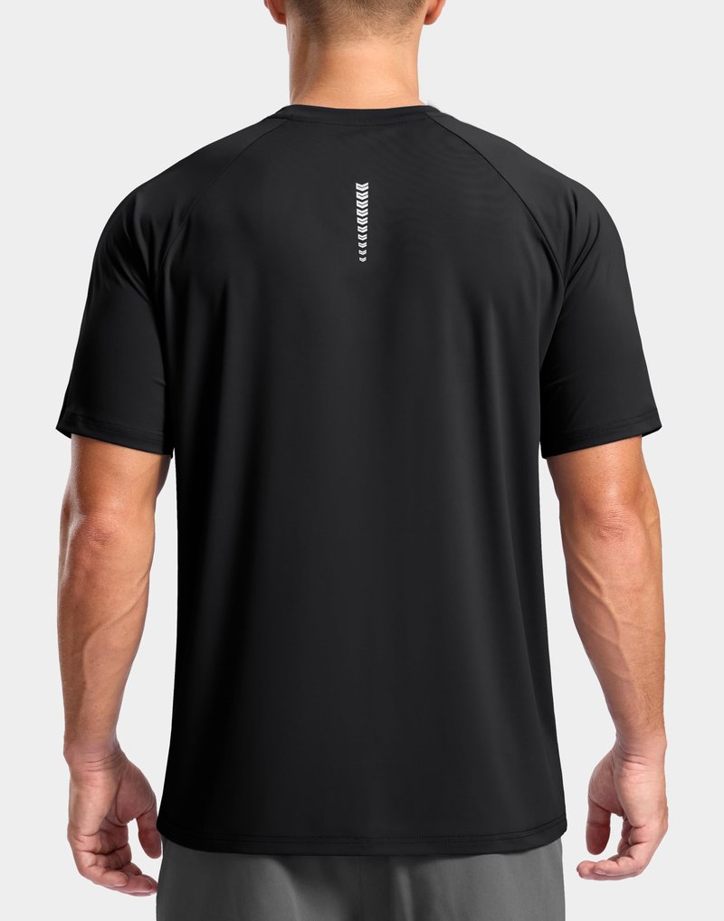 G Gradual Men's Athletic Workout T-Shirts Moisture Wicking Cooling Running Shirts Short Sleeve Performance Tee for Gym Tennis(Black,M)