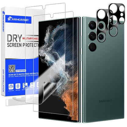 ArmorSuit 2 Pack for Samsung Galaxy S24 Ultra Screen Protector (6.8") Case Friendly MilitaryShield HD Clear Film - Made in USA