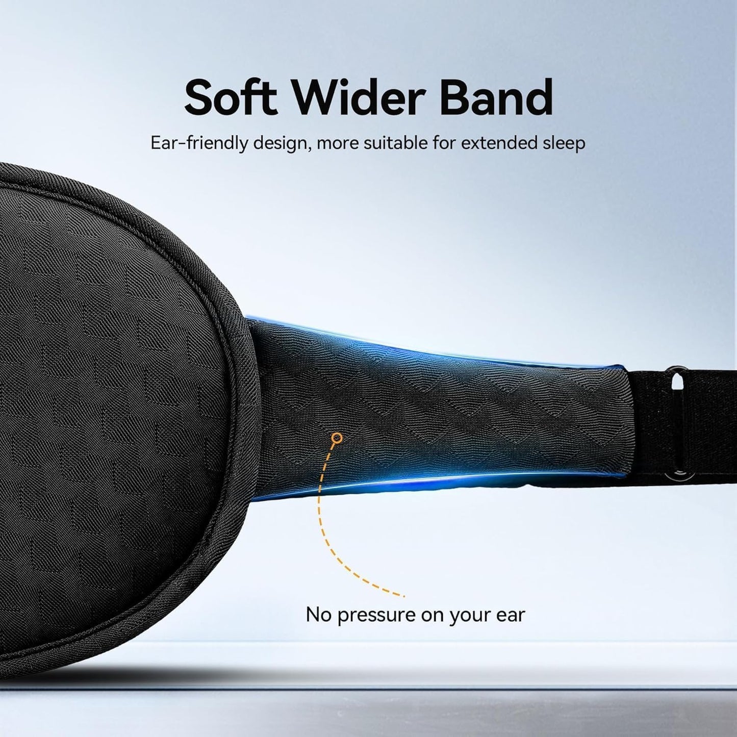 Blackout Sleep Mask: Weighted Eye Mask for Men Women - 3D Contoured Zero Pressure and Eyelash Free - Airplane Travel Nap Night Sleeping Blindfold - Adjustable Ear-Friendly Breathable Comfortable Black