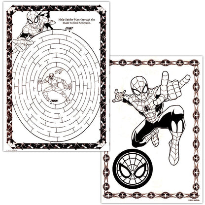 Marvel Spiderman Ultimate Coloring Book Set -- 3 Spiderman Activity Books with Spiderman Tattoos