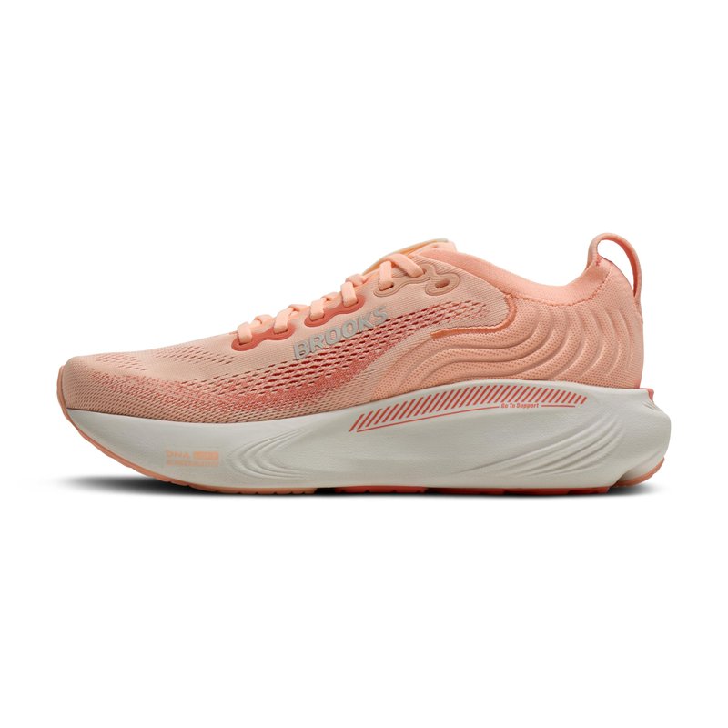 Brooks Women’s Adrenaline GTS 25 Supportive Running & Walking Shoe - Peach Echo/Coconut - 9 Medium
