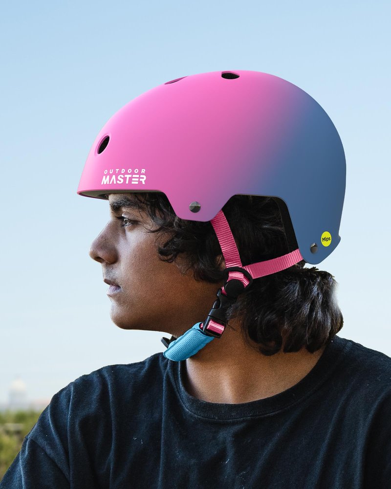 OutdoorMaster MIPS Skateboard Helmet - Two Removable Liners Ventilation Multi-Sport Scooter Roller Skate Inline Skating for Kids, Youth & Adults
