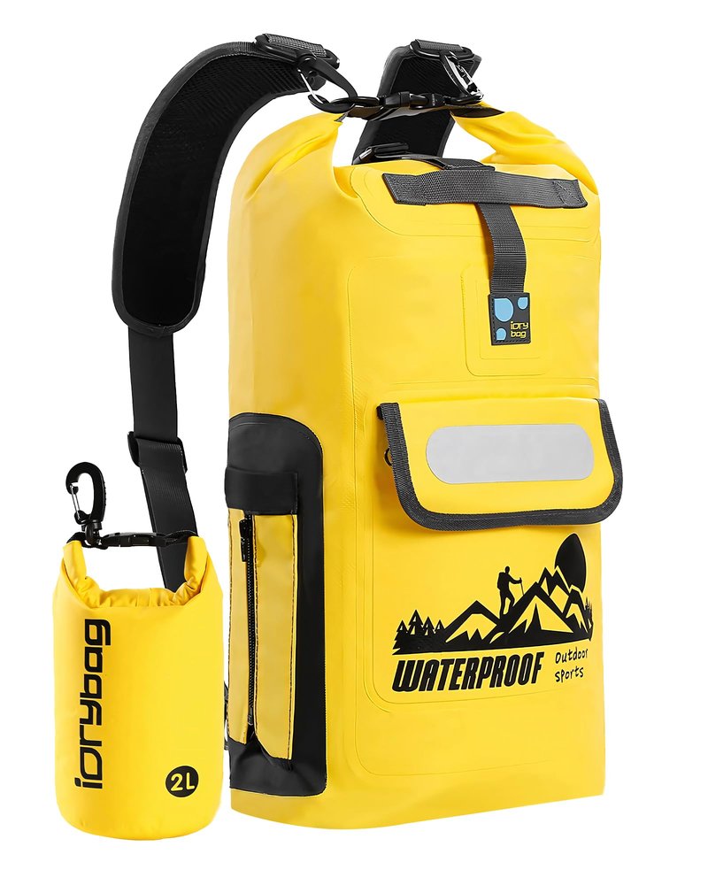 IDRYBAG 30L Waterproof Floating Backpack, Dry Bag for Men, Water Resistant Kayak, Hiking, Camping