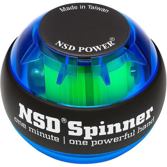 NSD Essential Crystal Spinner Gyro Ball | Grip Strengthener for Forearms, Wrist & Hands | String Start Design, Up to 18,000 RPM | Portable Wrist Trainer & Workout Equipment | Ideal for Desk Workers, Athletes & Musicians