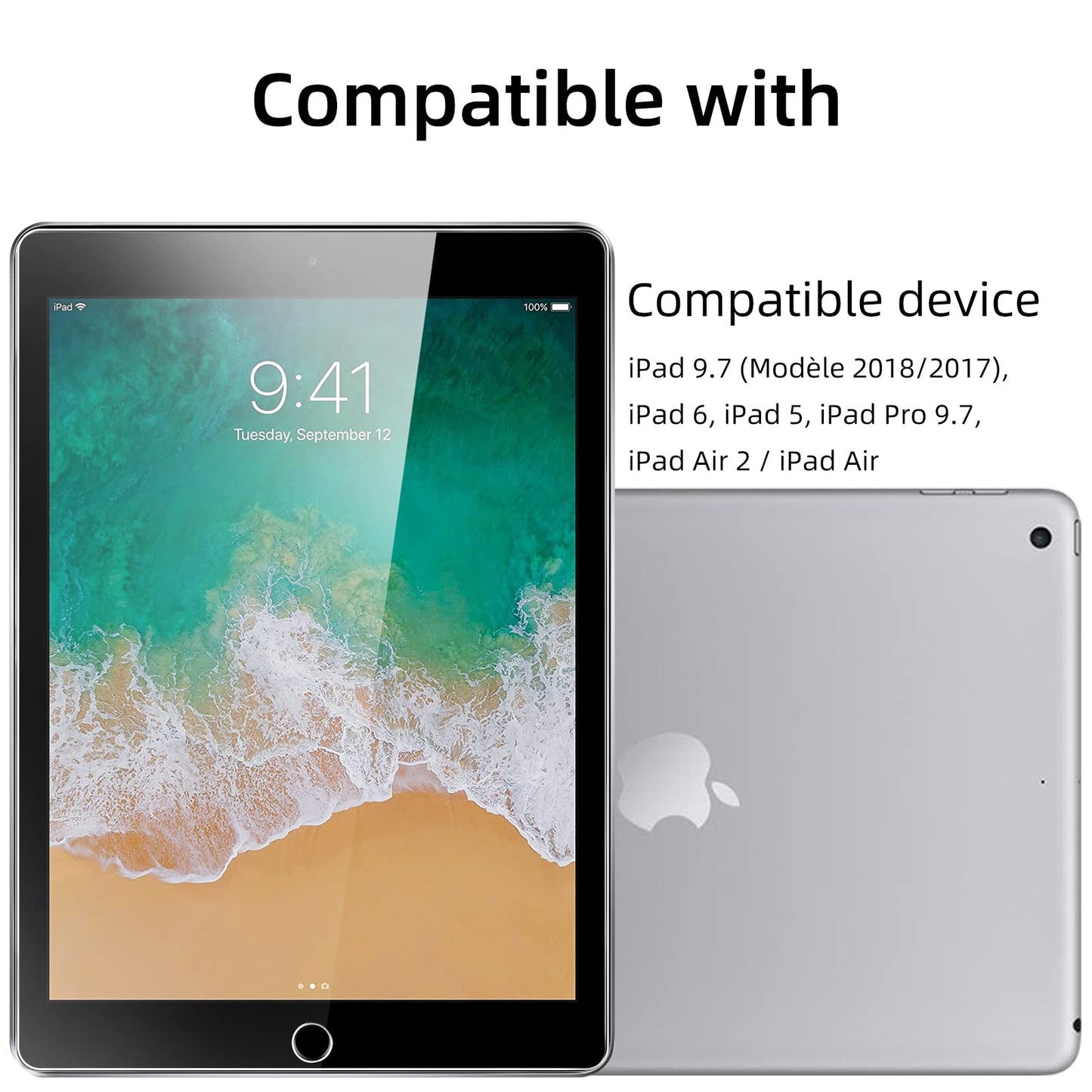 NEW'C 2 Pack Designed for iPad (A16) 11th Generation 2025, iPad 10th Generation 10.9 inches 2022 Screen Protector Tempered Glass, Bubble Free, Ultra Resistant (Easy Installation Frame)