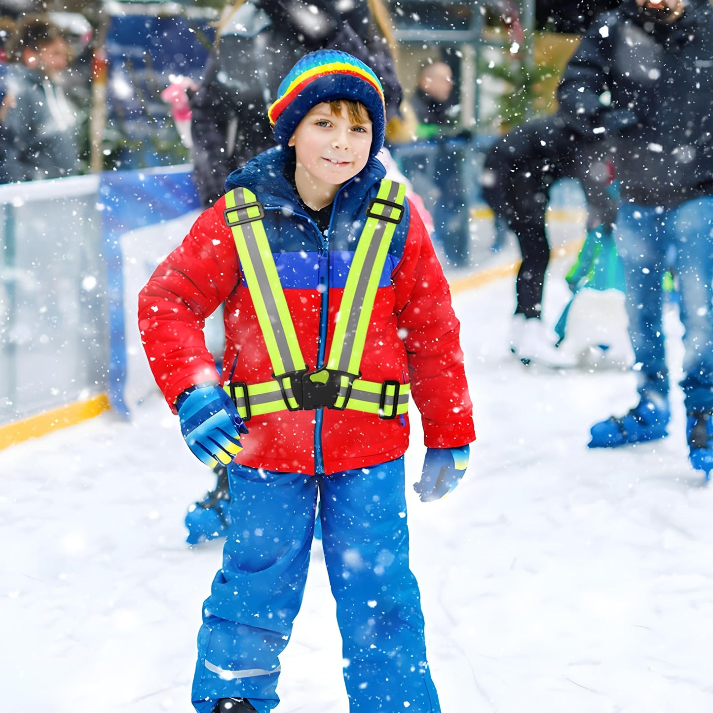 2 Pcs Reflective Vest Adjustable Reflective Running Gear Safety Vest Waist Belt Stripes Jacket High Visibility for Outdoor Jogging, Cycling, Walking, Safety Work, Motorcycle Riding and Running